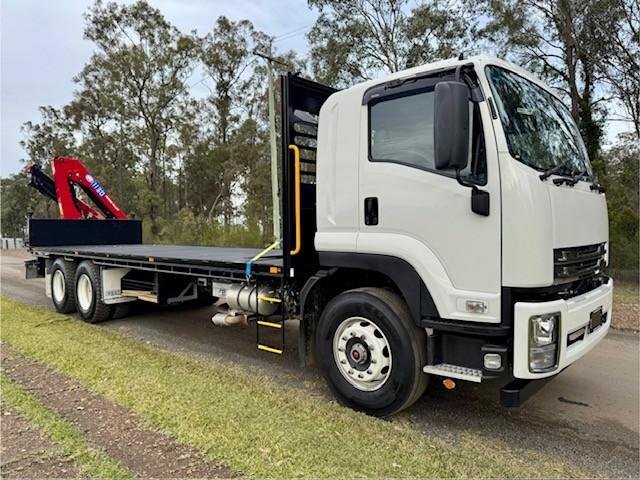 2024 Isuzu Fvy 240-300 Auto Crane Truck, 1750Kms, Comes With Rego