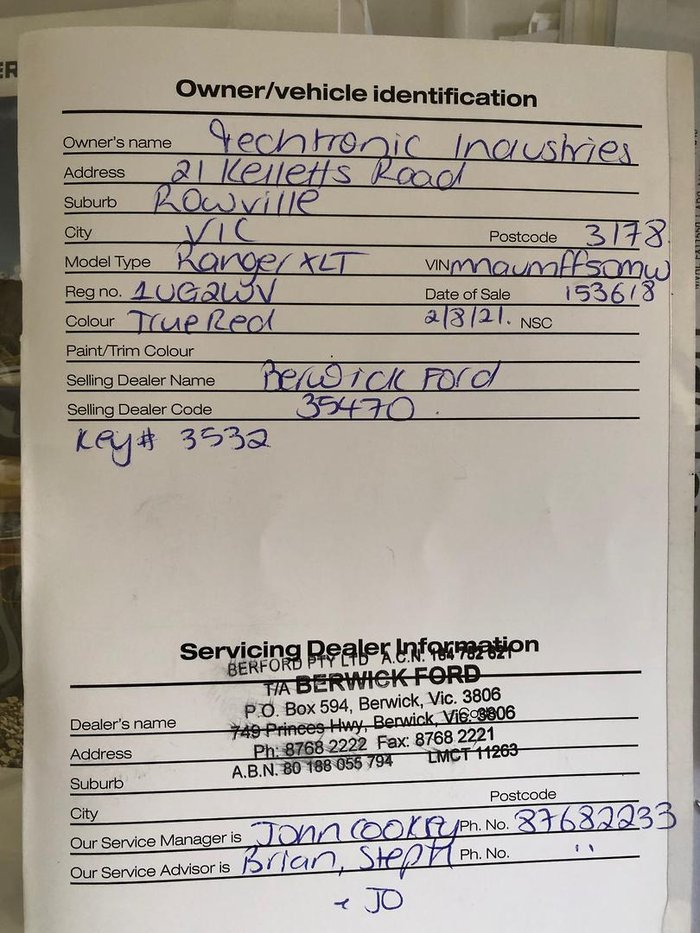 2021 Ford Ranger XLT Hi-Rider PX MkIII MY21.25 4x2 True Red