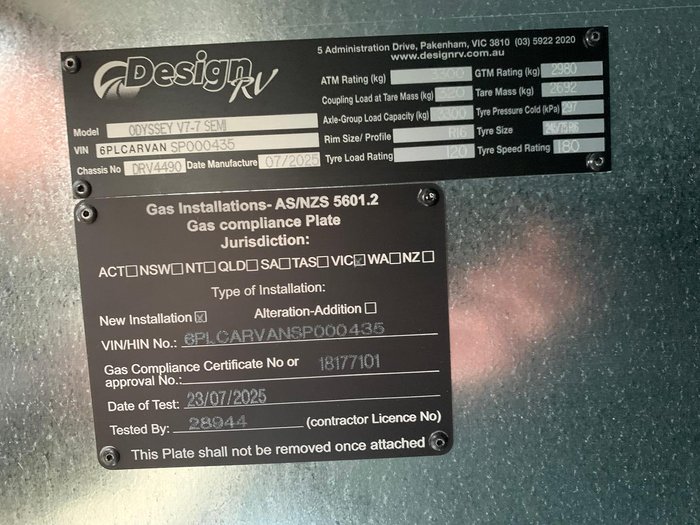 2025 Design RV Odyssey V7-7 Semi Off-Road