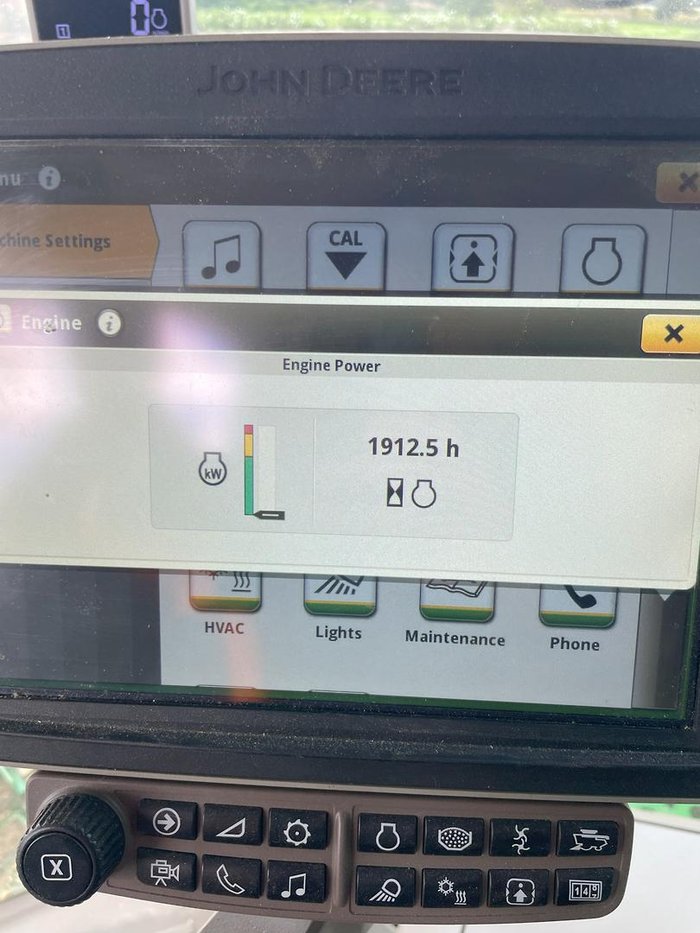 2020 John Deere S780 & 640D Front On Trailer Green