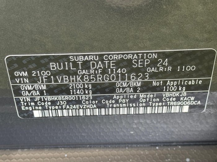 2024 Subaru WRX