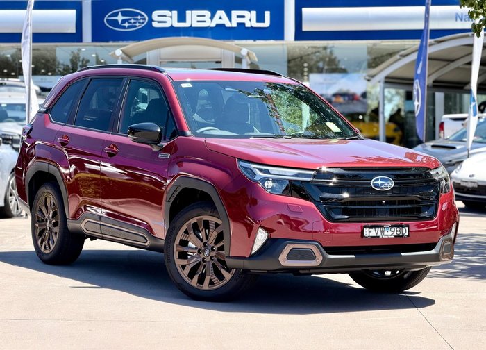 2025 Subaru Forester Hybrid Sport S6 MY26 AWD Crimson Red