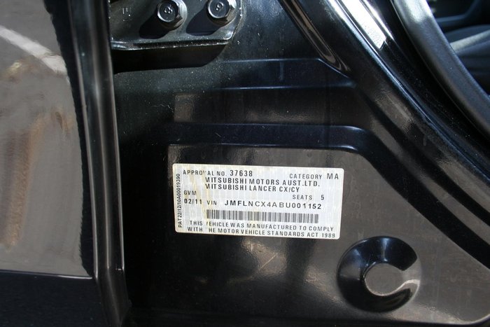 2011 Mitsubishi Lancer SX CJ MY11 Black