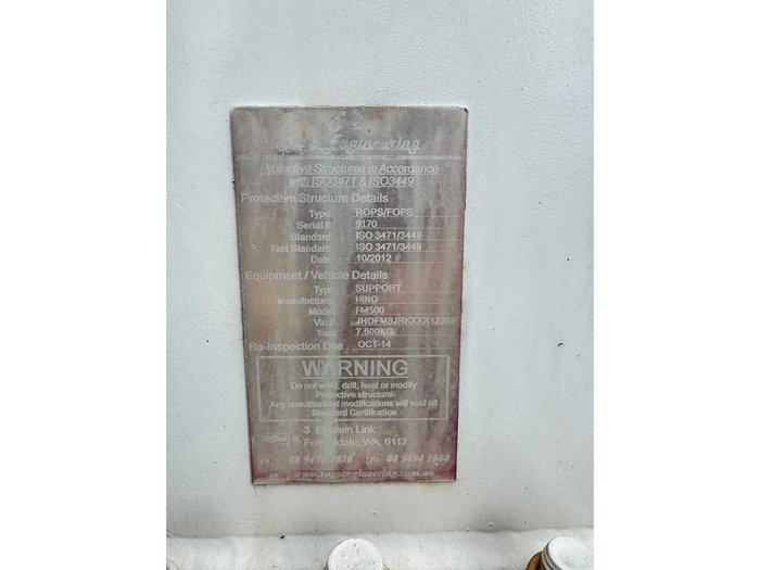 2012 Hino Fm1j