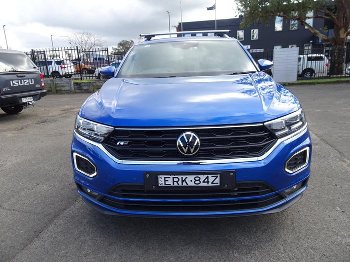 2021 Volkswagen T-Roc 140TSI Sport A11 MY22 Four Wheel Drive Ravenna Blue