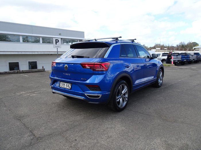 2021 Volkswagen T-Roc 140TSI Sport A11 MY22 Four Wheel Drive Ravenna Blue