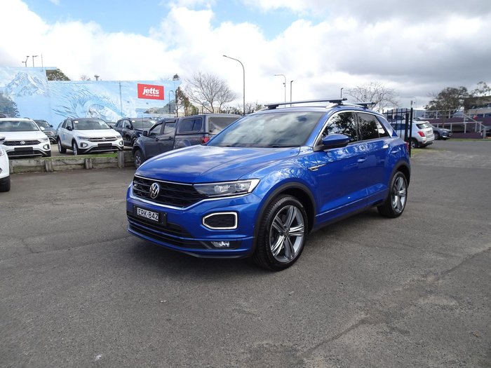 2021 Volkswagen T-Roc 140TSI Sport A11 MY22 Four Wheel Drive Ravenna Blue