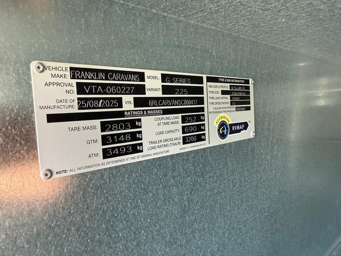 2025 Franklin G5 225 Rear Club