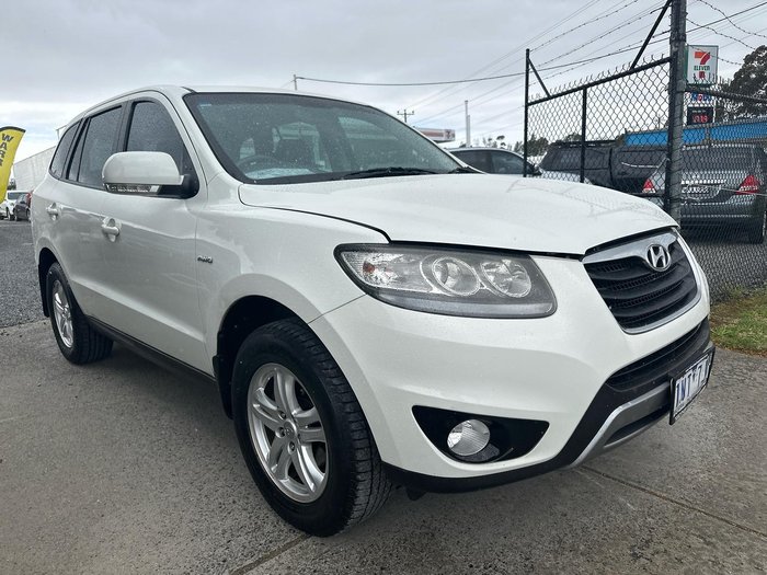 2012 Hyundai Santa Fe SLX CM MY12 4X4 On Demand Vanilla White