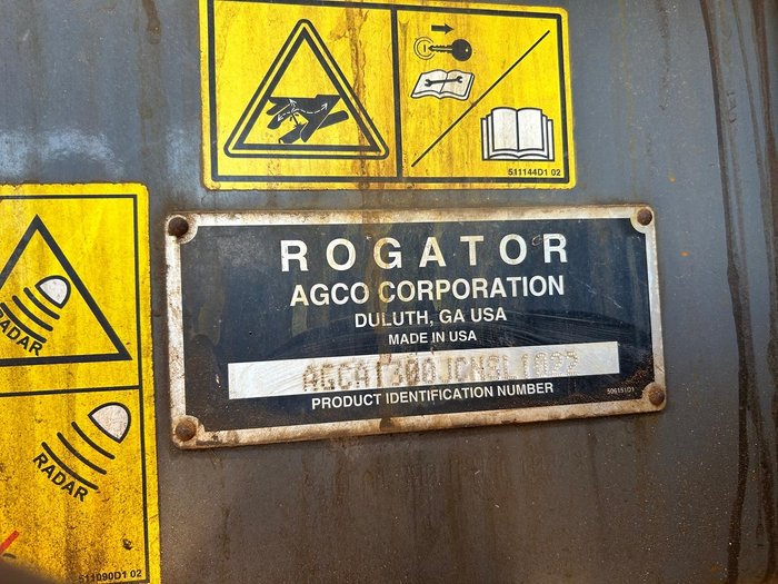 2011 Rogator Rg1300 Sp Sprayer 
