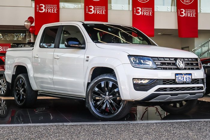 2019 Volkswagen Amarok TDI580 Highline Black 2H MY20 4X4 Constant Candy White