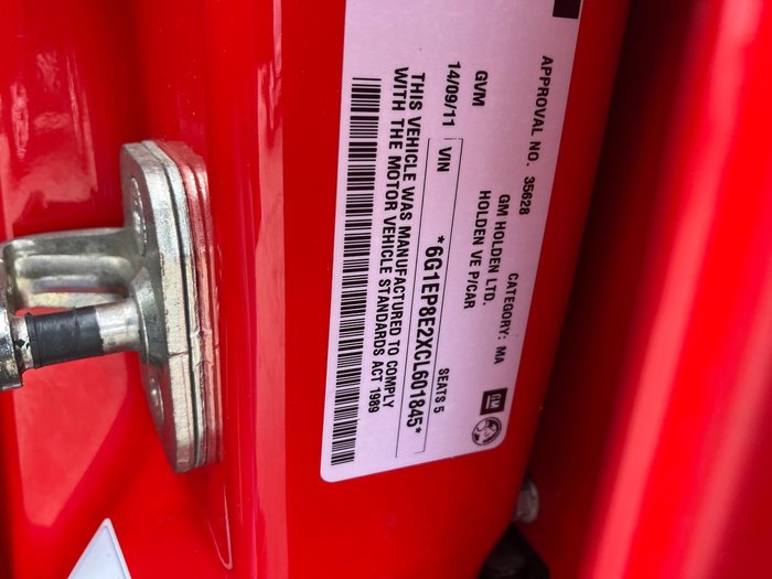 2011 Holden Commodore SS V VE Series II MY12 Redhot