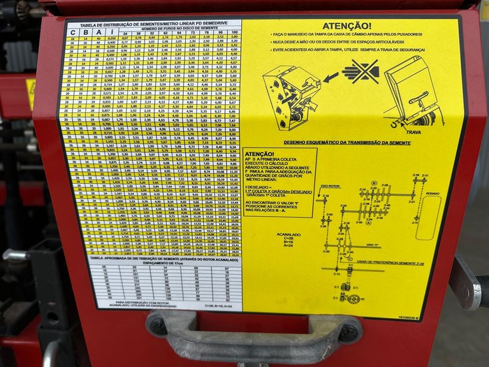 0 SEMEATO PD 17 3M 6 ROW DOUBLE DISC SEEDER WITH FRONT COULTERS RED