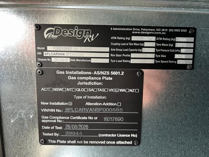 2025 Design RV Forerunner Van 1-1, 18'8''