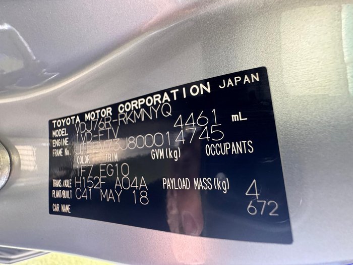 2018 Toyota Landcruiser GXL