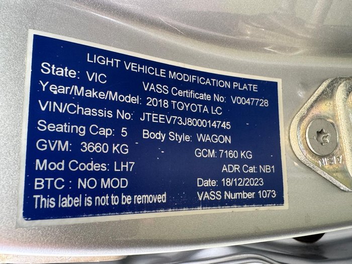 2018 Toyota Landcruiser GXL