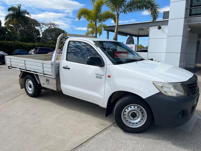 2012 Toyota Hilux Workmate TGN16R MY12 4x2 Glacier White