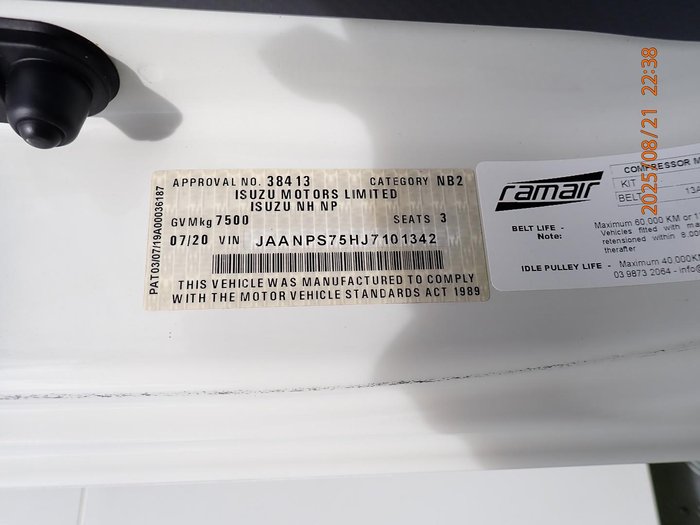 2020 Isuzu Nps 75-155 WHITE