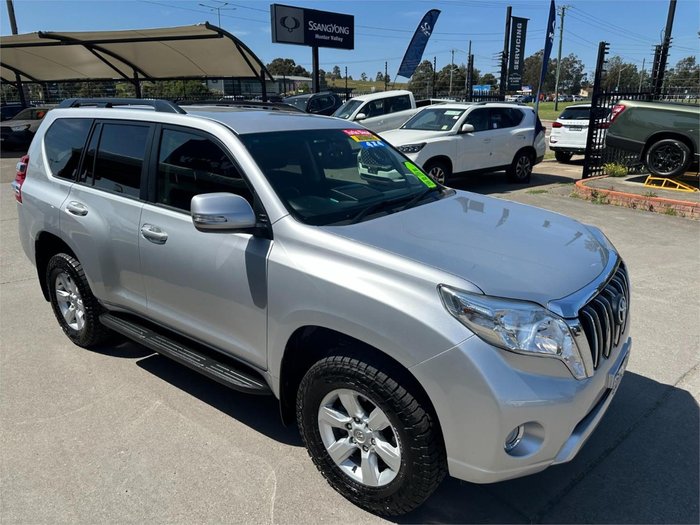 2015 Toyota Landcruiser Prado GXL GDJ150R 4X4 Dual Range Silver Pearl