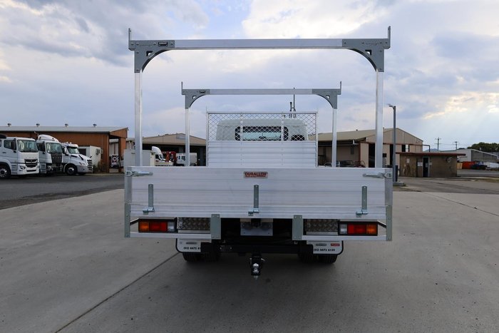 2025 Fuso Canter 815 Crew Cab Alloy Tray with ladder racks White