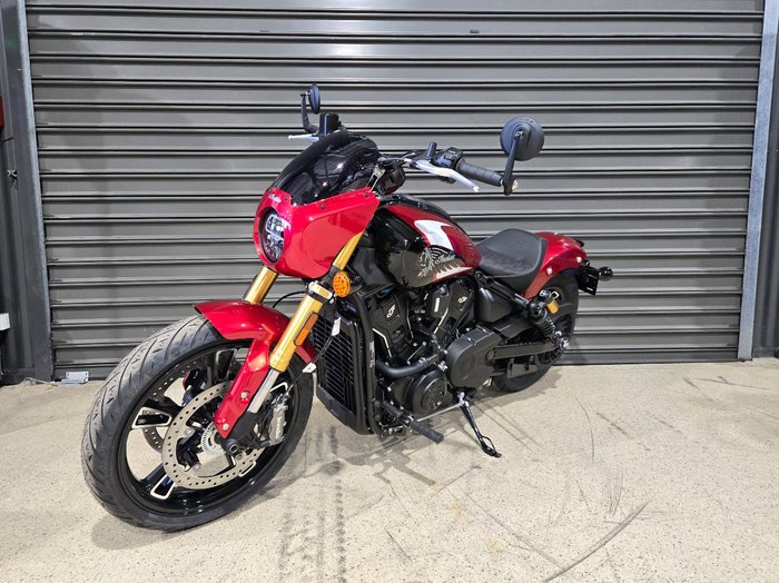 2025 INDIAN SCOUT 101 LIMITED SUNSET RED METALLIC