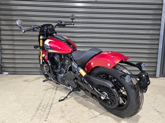 2025 INDIAN SCOUT 101 LIMITED SUNSET RED METALLIC