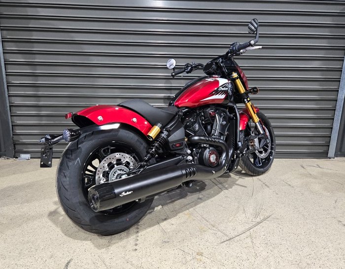 2025 INDIAN SCOUT 101 LIMITED SUNSET RED METALLIC