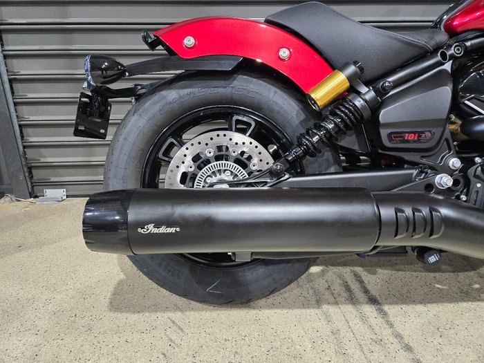 2025 INDIAN SCOUT 101 LIMITED SUNSET RED METALLIC