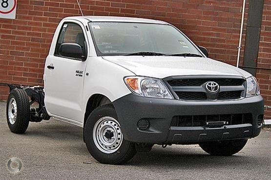 2008 Toyota Hilux Workmate TGN16R MY08 4x2 Glacier White