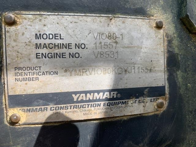 2016 Yanmar V10 80-1 8 Ton Zero Swing