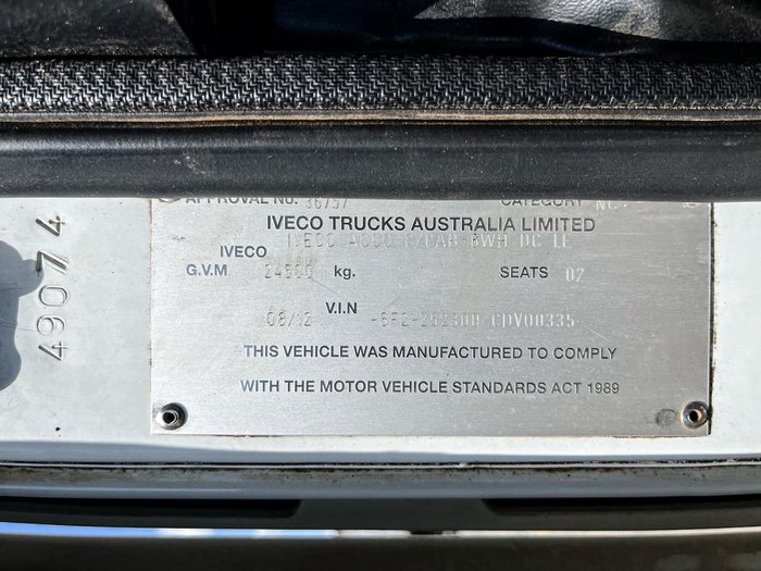 2012 Iveco Acco Tti 13,000L Water Truck Great Condition White