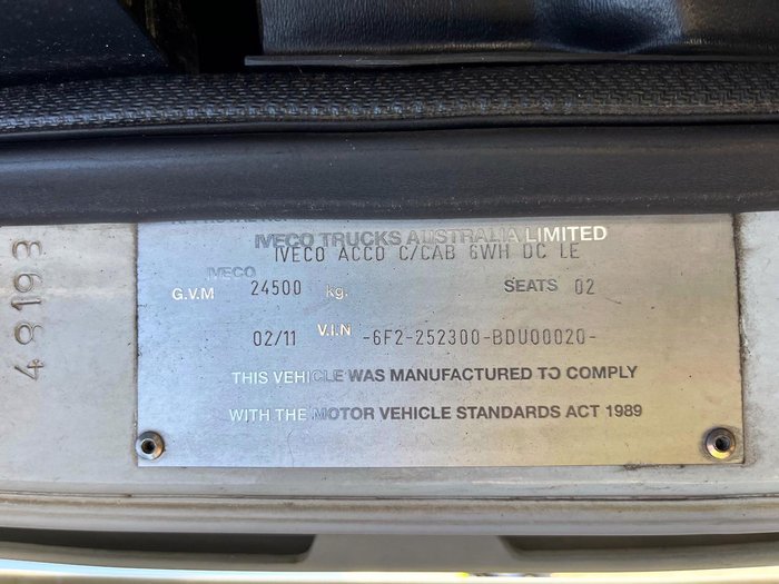 2011 Iveco Acco Tti 13,000L Water Truck Great Condition White