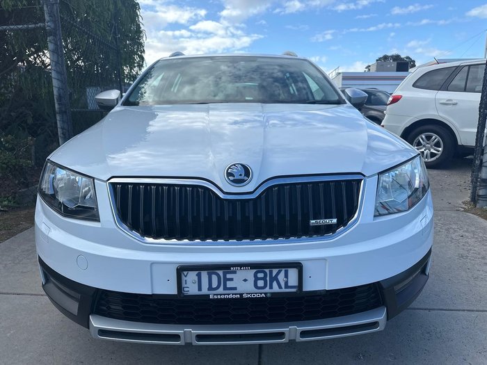2015 SKODA Octavia Scout Premium 132TSI NE MY15 4X4 Candy White