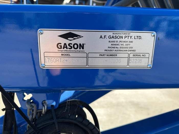 0 Gason 176Rt2-Ct2-6Vrt-Apollo Broadacre Air Seeder Used BLUE