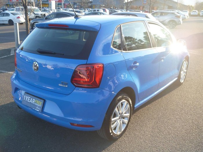 2017 Volkswagen Polo 81TSI Comfortline 6R MY17 Cornflower Blue