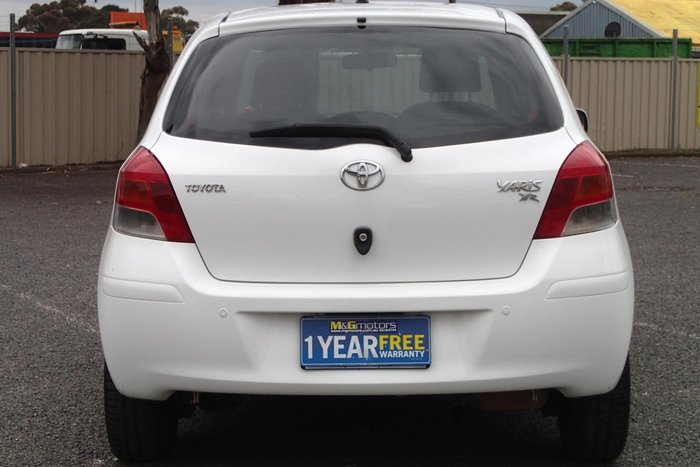2011 Toyota Yaris YR NCP90R MY11 Glacier White