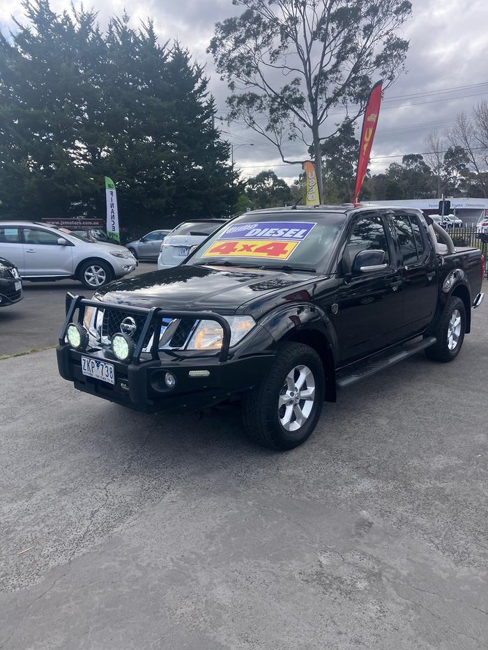 2012 Nissan Navara ST 25th Anniversary D40 Series 6 4X4 Dual Range Midnight Black