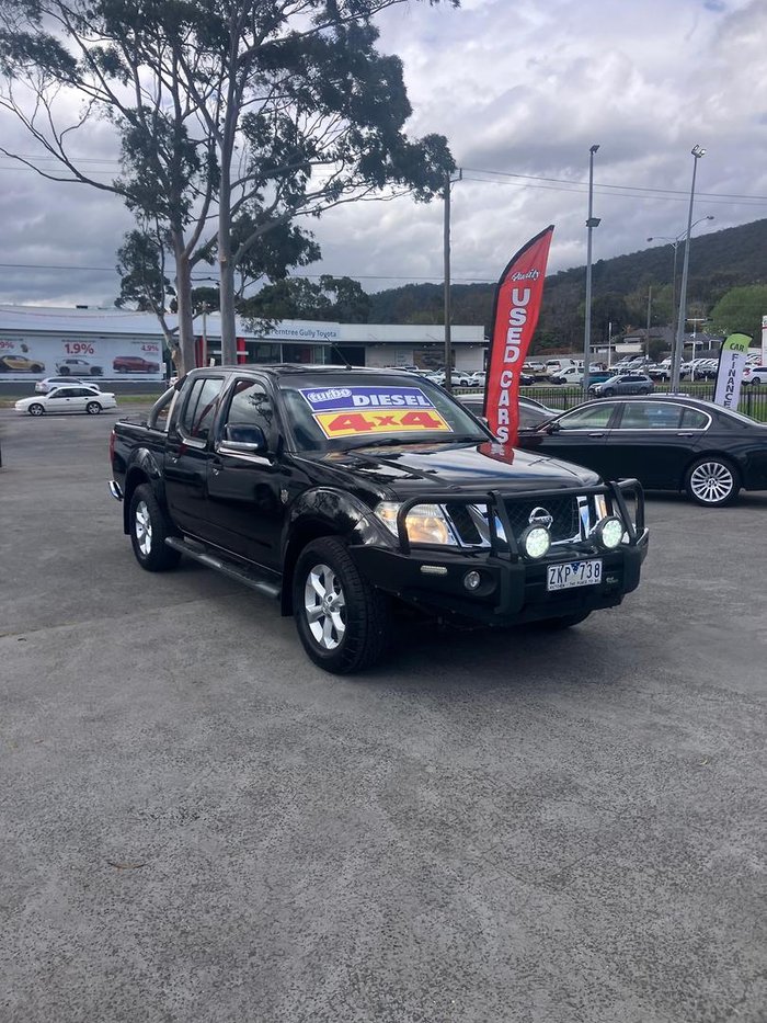 2012 Nissan Navara ST 25th Anniversary D40 Series 6 4X4 Dual Range Midnight Black