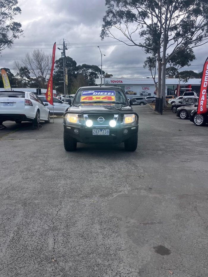 2012 Nissan Navara ST 25th Anniversary D40 Series 6 4X4 Dual Range Midnight Black