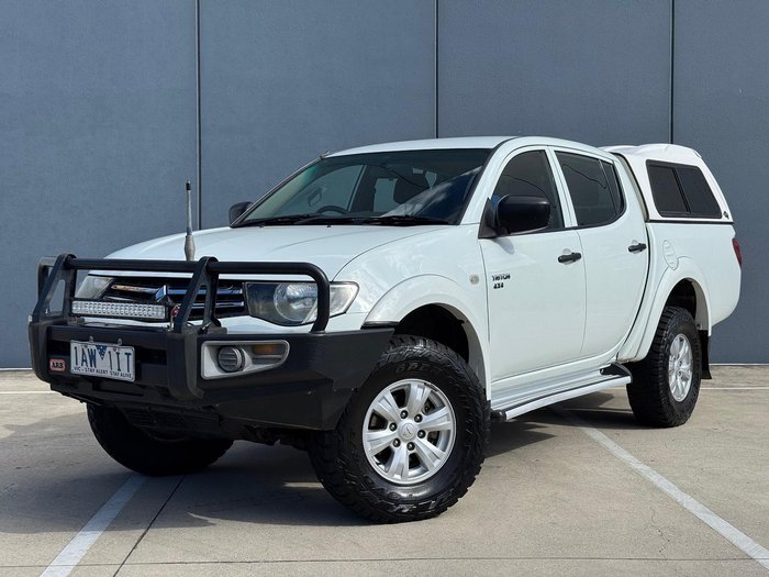 2013 Mitsubishi Triton GLX MN MY14 4X4 Dual Range White