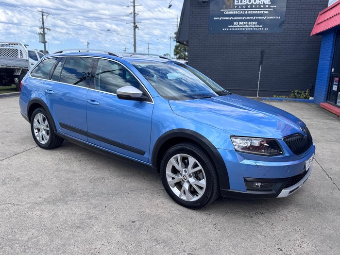 2015 SKODA Octavia Scout Premium 132TSI NE MY15 4X4 Denim Blue