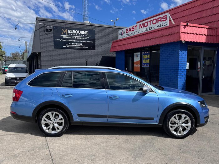 2015 SKODA Octavia Scout Premium 132TSI NE MY15 4X4 Denim Blue