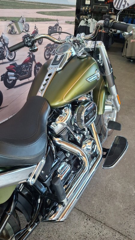 2022 Harley-davidson FLFBS FAT BOY S (114) MINERAL GREEN DENIM