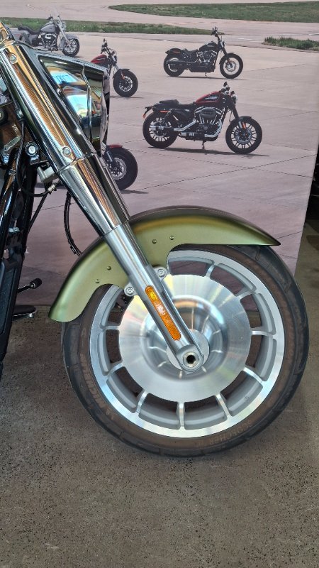 2022 Harley-davidson FLFBS FAT BOY S (114) MINERAL GREEN DENIM