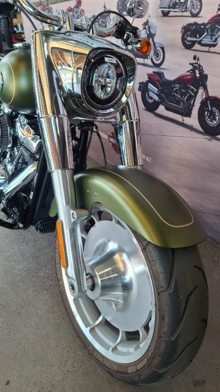 2022 Harley-davidson FLFBS FAT BOY S (114) MINERAL GREEN DENIM