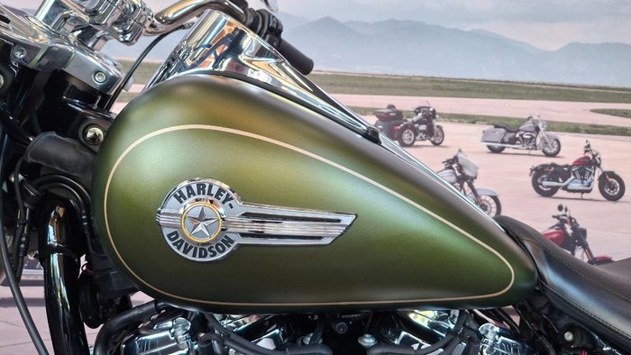 2022 Harley-davidson FLFBS FAT BOY S (114) MINERAL GREEN DENIM