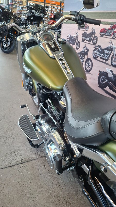 2022 Harley-davidson FLFBS FAT BOY S (114) MINERAL GREEN DENIM