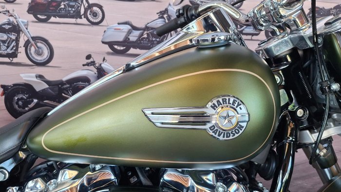 2022 Harley-davidson FLFBS FAT BOY S (114) MINERAL GREEN DENIM