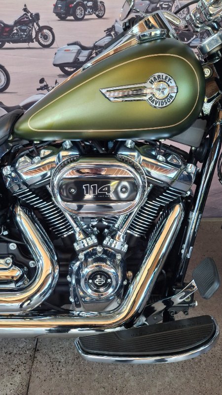 2022 Harley-davidson FLFBS FAT BOY S (114) MINERAL GREEN DENIM