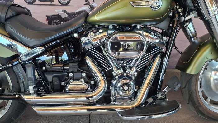 2022 Harley-davidson FLFBS FAT BOY S (114) MINERAL GREEN DENIM